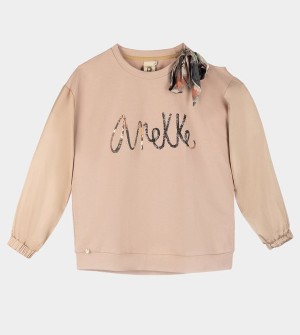 Anekke Beige Cut-out Sweatshirts | KVT-103425