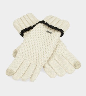 Anekke Beige Knitted Gloves | HMB-093564