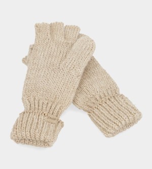 Anekke Beige Logo Mittens Gloves | JQZ-526037