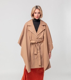 Anekke Beigee-style Trench Jackets | TGD-178695