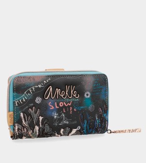 Anekke Coral Black Coin Wallets | GHR-284509