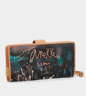 Anekke Coral Black Large Wallets | RND-142697