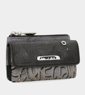 Anekke Crust Coin Flap With Flap Wallets | YBG-896307