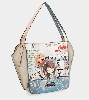 Anekke Fun & Music Oval Shopper Shoulder Bags | NDY-348569