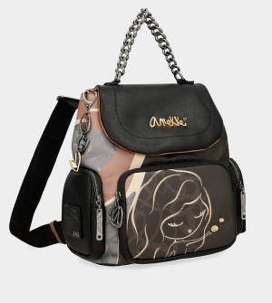 Anekke Heartbeat Flap Backpacks | ZVM-460298