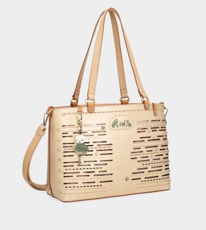 Anekke Nature Pachamama Large Golden Crossbody Bags | MZW-069412