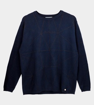 Anekke Navy Blue Shōen Sweaters | QWO-694172