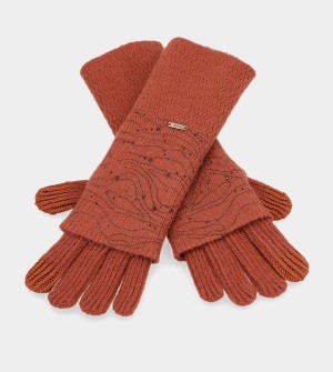 Anekke Red Knitted Gloves | AGU-531762