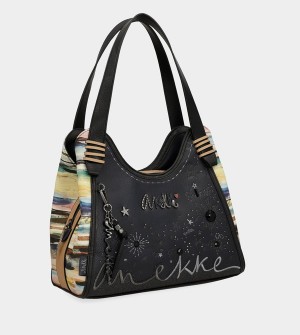 Anekke Studio Navy Blue Shoulder Bags | NYQ-350467