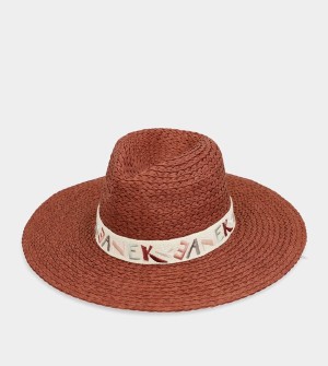 Anekke Terracotta Raffia Hats | NBF-914350