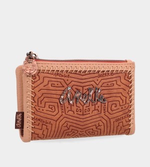 Anekke Tribe Medium Brown Rfid Wallets | NMG-215607