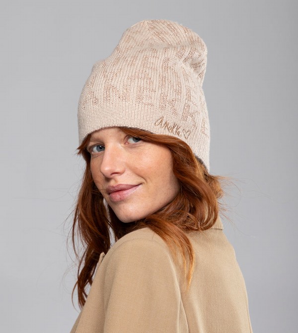 Anekke Beige Contemporary Knit Hats | TNE-426390