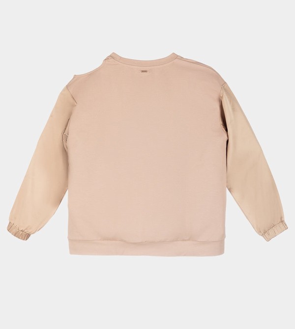 Anekke Beige Cut-out Sweatshirts | KVT-103425