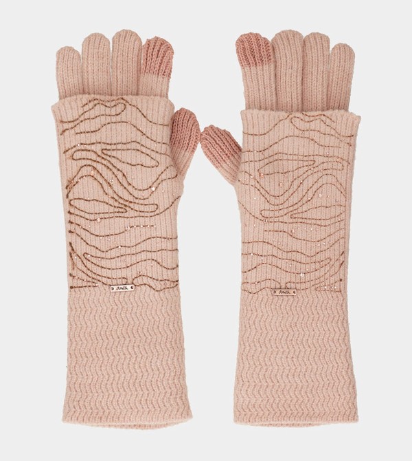 Anekke Beige Knitted Gloves | ZHC-568170