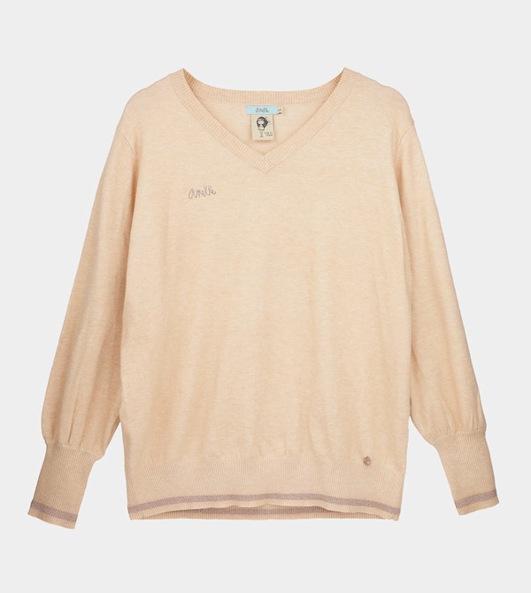 Anekke Beige Shōen V-neck Sweaters | OPX-327059