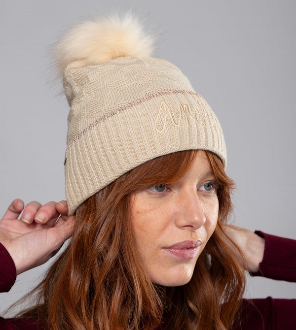 Anekke Beige Shodō Knit Hats | MWA-563219