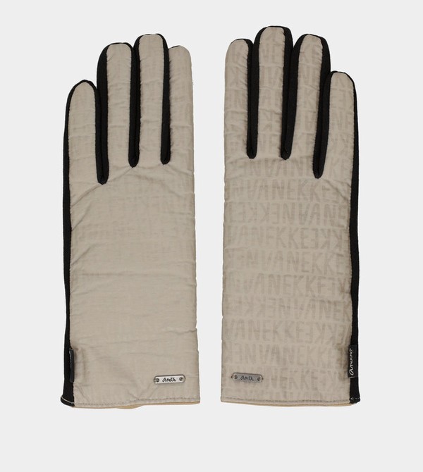 Anekke Black And Beige Contemporary Gloves | VAP-478193