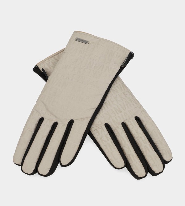 Anekke Black And Beige Contemporary Gloves | VAP-478193