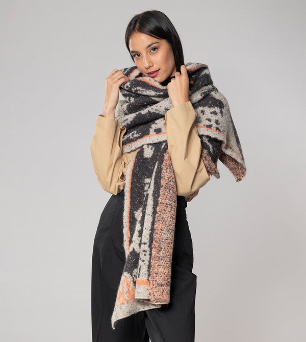 Anekke Black And White Contemporary. Scarf | DKM-603528