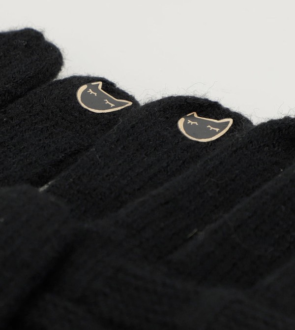 Anekke Black Knit Gloves | ICV-569204