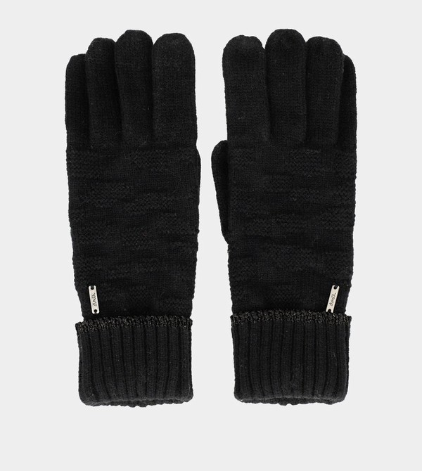 Anekke Black Knit Gloves | ICV-569204