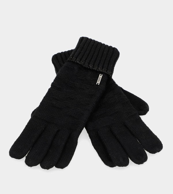 Anekke Black Knit Gloves | ICV-569204