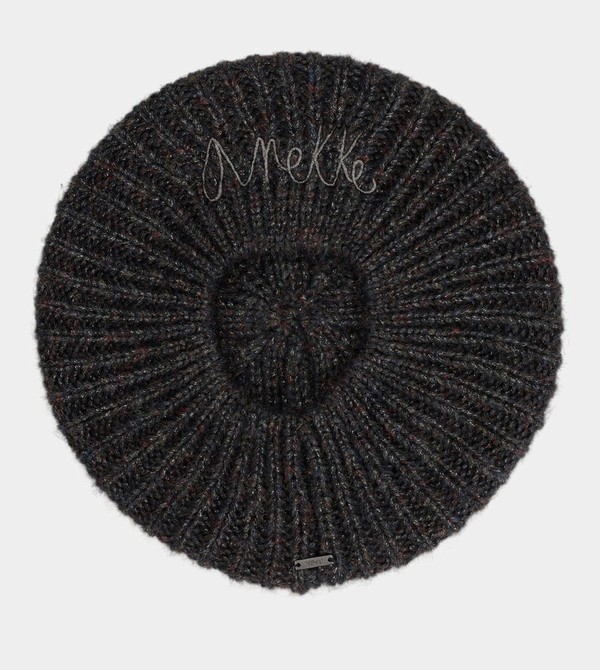 Anekke Black Knitted Beret Hats | XBL-507834