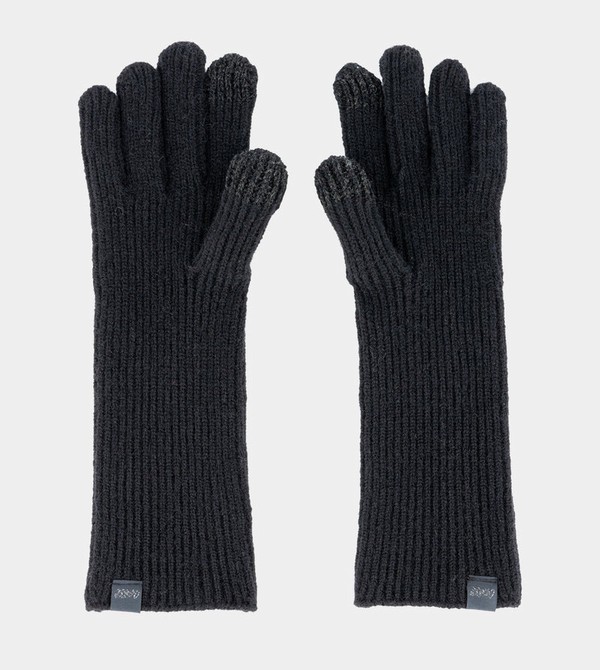 Anekke Black Knitted Gloves | UDE-098471