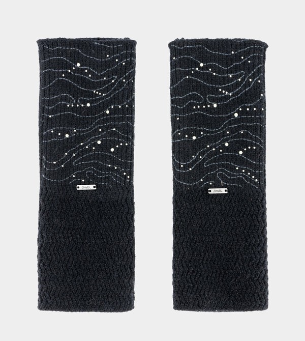 Anekke Black Knitted Gloves | UDE-098471