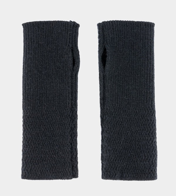 Anekke Black Knitted Gloves | UDE-098471