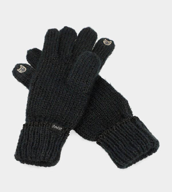 Anekke Black Logomania Gloves | VSN-160329