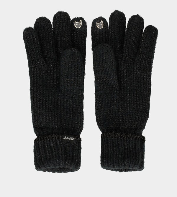 Anekke Black Logomania Gloves | VSN-160329