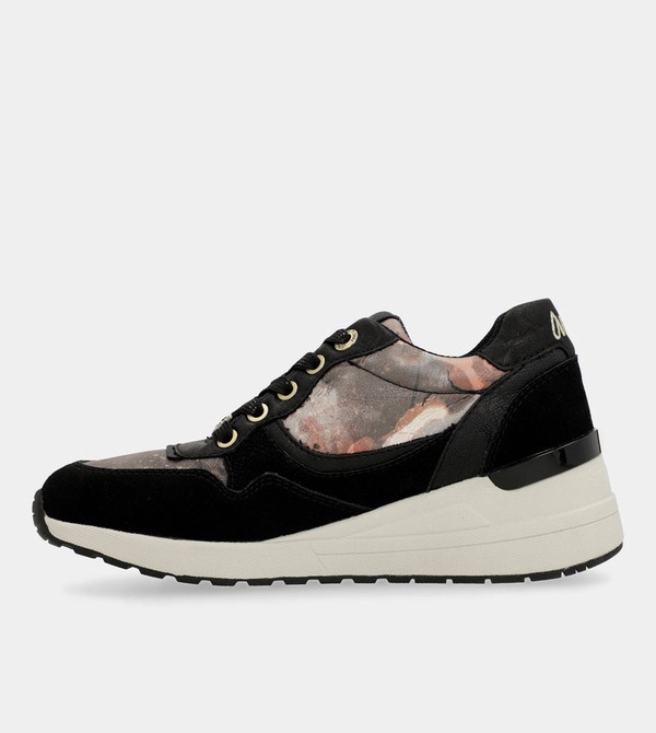 Anekke Black Padded Sports With Wedge Shoes | QZJ-308154