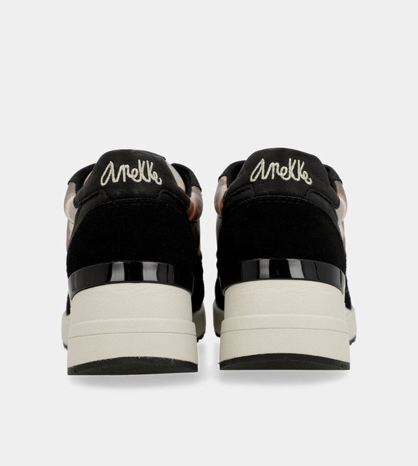 Anekke Black Padded Sports With Wedge Shoes | QZJ-308154