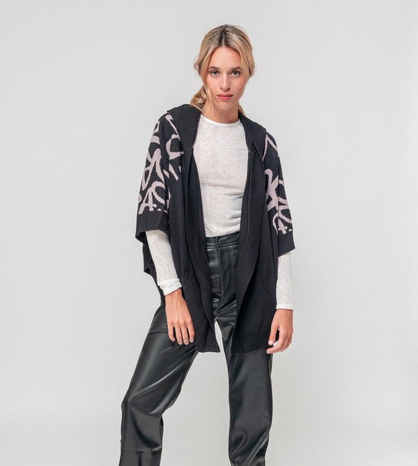 Anekke Black Poncho-style Jackets | RQP-263041