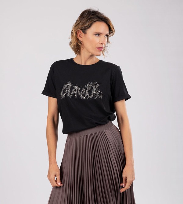 Anekke Black T Shirts | VTN-376159