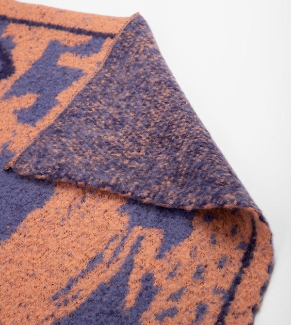 Anekke Blue And Terracotta Contemporary. Scarf | EBH-693712