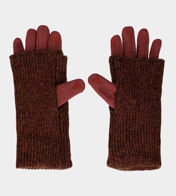 Anekke Burgundy Extendable Gloves | JCN-824759