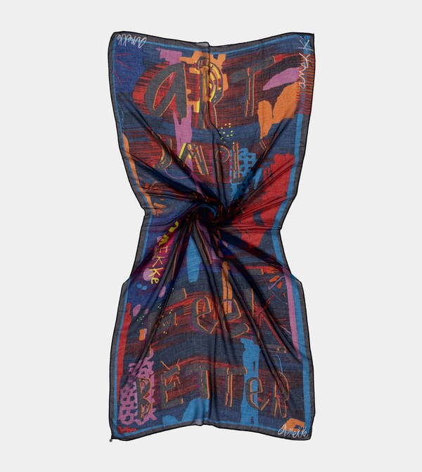 Anekke Contemporary Blue Scarf | EMH-468270