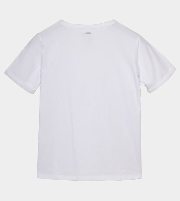 Anekke Glitter White T Shirts | LNB-158973