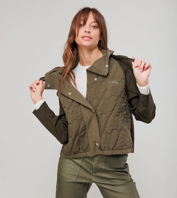 Anekke Green Quilted Jackets | BWD-480253