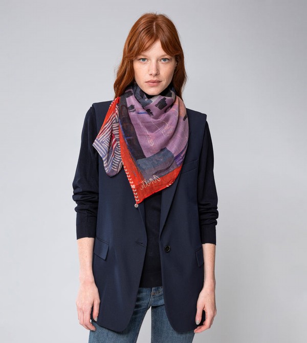 Anekke Kyomu Blue Scarf | TMY-439205