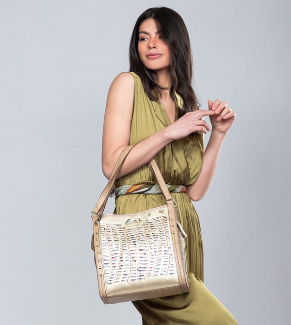 Anekke Nature Pachamama Golden Shoulder Bags | ZFU-546910