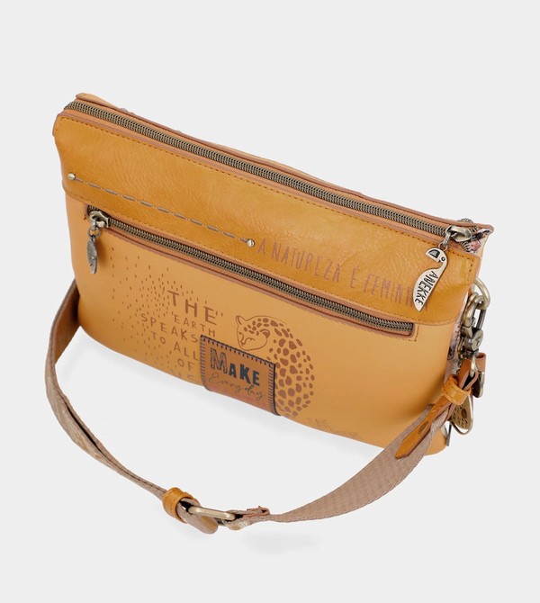 Anekke Nature Pachamama Ochre With Two Compartments Crossbody Bags | DJY-491238