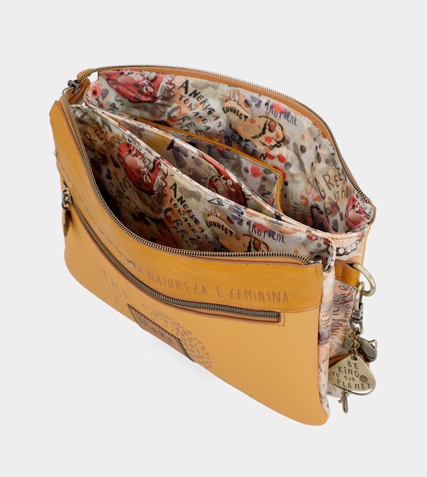 Anekke Nature Pachamama Ochre With Two Compartments Crossbody Bags | DJY-491238