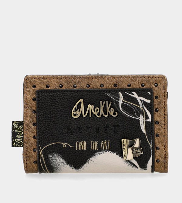 Anekke Nature Shodō Black Flexible Rfid Wallets | WBQ-524971