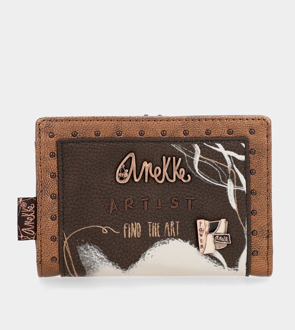 Anekke Nature Shodō Brown Flexible Rfid Wallets | QJL-685749