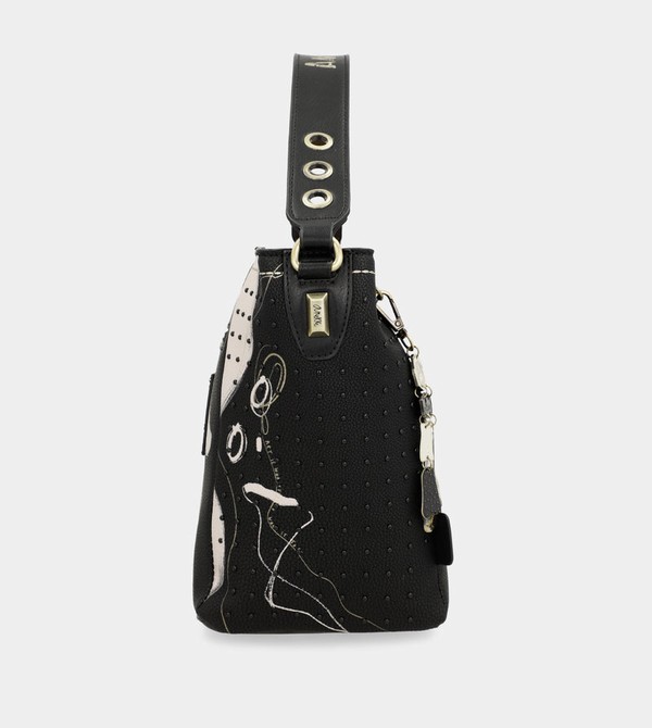 Anekke Nature Shodō Medium Black Crossbody Bags | XAO-034812