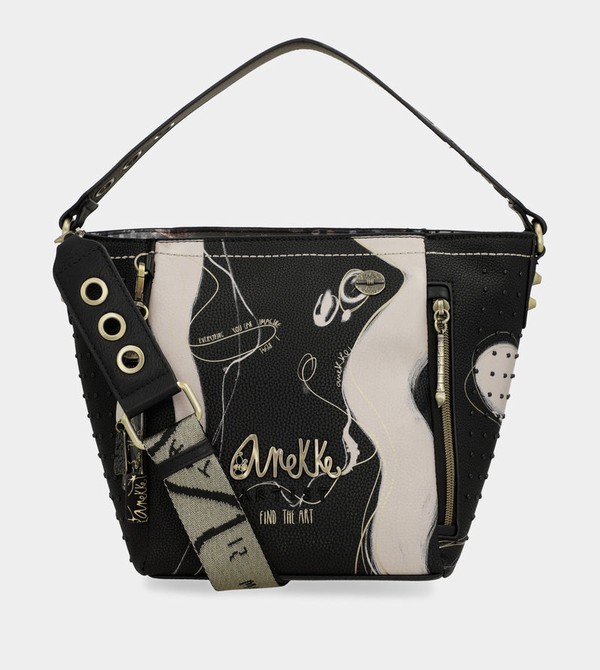 Anekke Nature Shodō Medium Black Crossbody Bags | XAO-034812