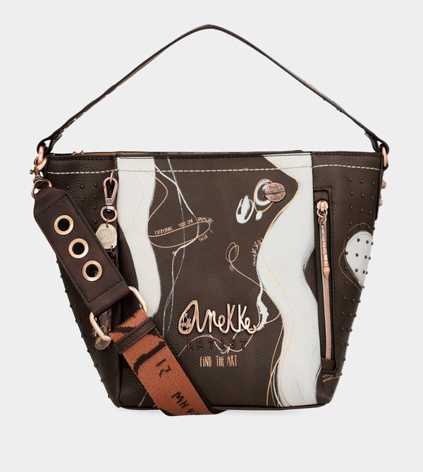 Anekke Nature Shodō Medium Brown Crossbody Bags | YHV-384150